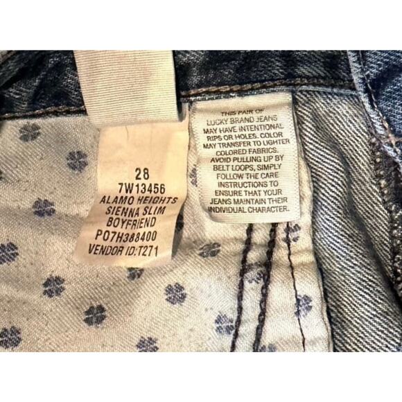 Lucky Brand Sienna Slim Boyfriend Distressed Jeans - Picture 9 of 9